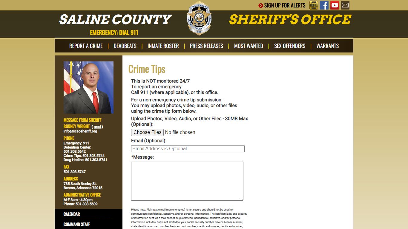 Crime Tips - Saline County Sheriff's Office